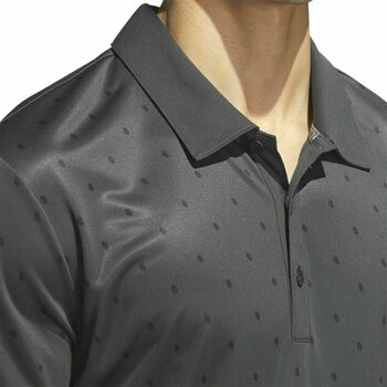 Poolopaita Adidas Pine Cone Critter Printed Mens Polo Shirt Carbon Black 2XL - 8