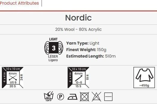 Breigaren Yarn Art Nordic 650 Breigaren - 3