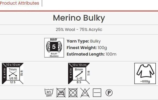 Kudumislõng Yarn Art Merino Bulky 10094 Kudumislõng - 3