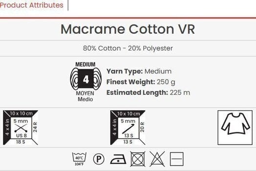 Nöör Yarn Art Macrame Cotton VR 225 m 925 Nöör - 3