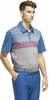 Camiseta polo Adidas Ultimate365 3-Stripes Heathered Mens Polo Grey/Marine/Red L - 7