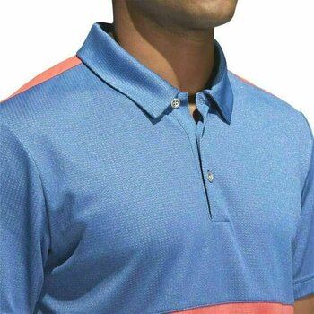 Polo Shirt Adidas Climachill Heathered Competition Mens Polo Shirt Dark Marine Heather/Tmag Shock Red Heather/Shock Red XL - 9