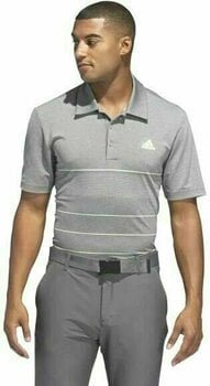 Chemise polo Adidas Ultimate365 Heathered Stripe Polo Golf Homme Grey Five Heather/Hi-Res Yellow M - 5
