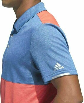 Polo Shirt Adidas Climachill Heathered Competition Mens Polo Shirt Dark Marine Heather/Tmag Shock Red Heather/Shock Red XL - 10