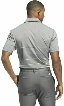 Chemise polo Adidas Ultimate365 Heathered Stripe Polo Golf Homme Grey Five Heather/Hi-Res Yellow M - 6
