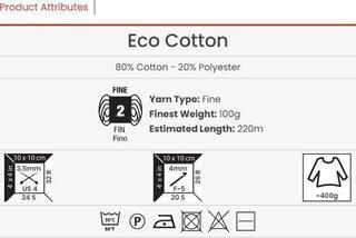 Kudumislõng Yarn Art Eco Cotton 760 Kudumislõng - 2