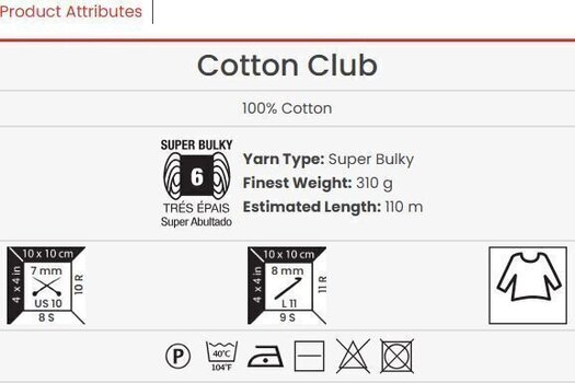 Kudumislõng Yarn Art Cotton Club 7340 Kudumislõng - 3