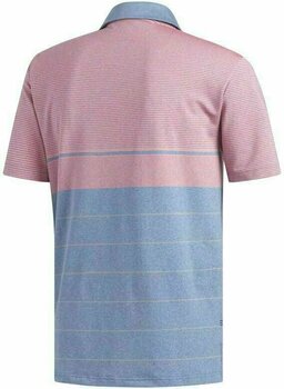 Camisa pólo Adidas Ultimate365 Heathered Stripe Mens Polo Dark Marine/Grey XL - 3