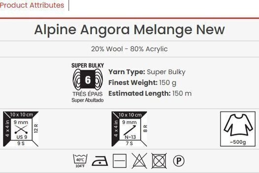 Pletacia priadza Yarn Art Alpine Angora Melange "New 6401 Pletacia priadza - 3