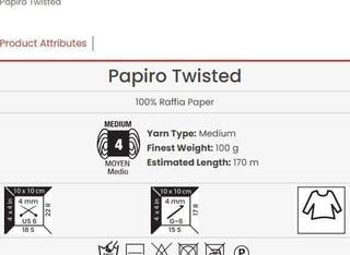 Kudumislõng Yarn Art Papiro Twisted 1310 Kudumislõng - 2