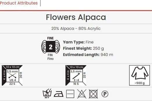 Knitting Yarn Yarn Art Flowers Alpaca 408 Knitting Yarn - 3