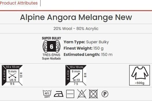 Pređa za pletenje Yarn Art Alpine Angora Melange "New 6407 Pređa za pletenje - 3