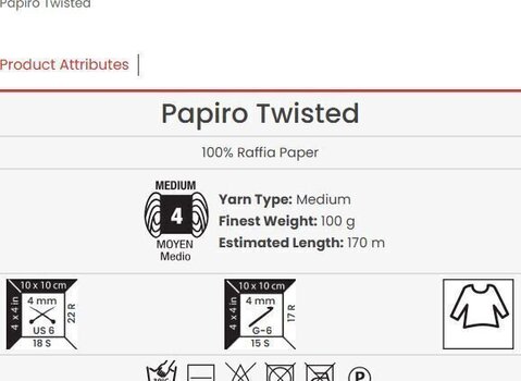 Kudumislõng Yarn Art Papiro Twisted 1320 Kudumislõng - 3