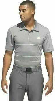 Chemise polo Adidas Ultimate365 Heathered Stripe Polo Golf Homme Grey Five Heather/Hi-Res Yellow XL - 5