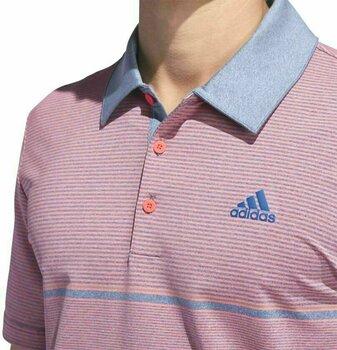 Rövid ujjú póló Adidas Ultimate365 Heathered Stripe Férfi Golfpóló Dark Marine/Grey XL - 9