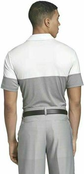 Camiseta polo Adidas Ultimate365 Heather Blocked Mens Polo Grey/White S - 4