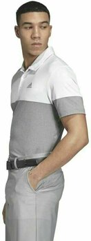 Polo-Shirt Adidas Ultimate365 Heather Blocked Herren Poloshirt Grey Three Heather/Crystal White S - 5