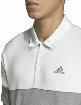 Chemise polo Adidas Ultimate365 Heather Blocked Polo Golf Homme Grey Three Heather/Crystal White S - 7