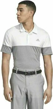 Polo Shirt Adidas Ultimate365 Heather Blocked Grey Three Heather/Crystal White XL - 3