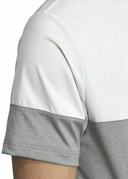 Poloshirt Adidas Ultimate365 Heather Blocked Grey Three Heather/Crystal White XL - 9