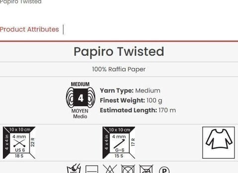 Kudumislõng Yarn Art Papiro Twisted 1321 Kudumislõng - 3
