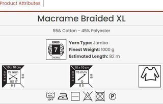 Cable Yarn Art Macrame Braided Xl 82 m 785 Cable - 2