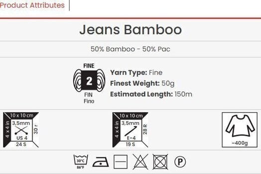 Knitting Yarn Yarn Art Jeans Bamboo 134 Knitting Yarn - 3