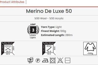 Pređa za pletenje Yarn Art Merino De Luxe 530 Pređa za pletenje - 2