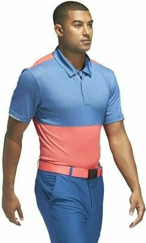 Chemise polo Adidas Climachill Heathered Competition Polo Golf Homme Dark Marine Heather/Tmag Shock Red Heather/Shock Red M - 6