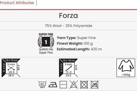 Pređa za pletenje Yarn Art Forza 2606 Pređa za pletenje - 3