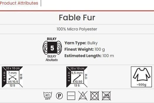 Kudumislõng Yarn Art Fable Fur 973 Kudumislõng - 3