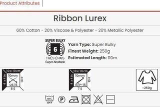 Kudumislõng Yarn Art Ribbon Lurex 735 Kudumislõng - 2