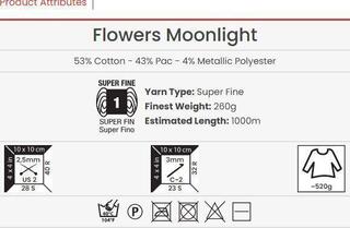 Knitting Yarn Yarn Art Flowers Moonlight 3263 Knitting Yarn - 2