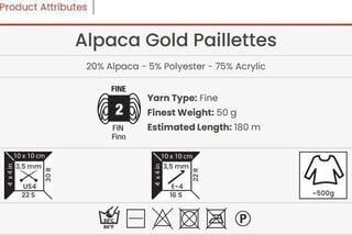 Kötőfonal Yarn Art Alpaca Gold Paillettes 9303 Kötőfonal - 2