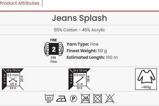 Knitting Yarn Yarn Art Jeans Splash 946 Knitting Yarn - 3