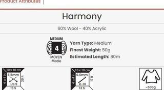 Pređa za pletenje Yarn Art Harmony A-8 Pređa za pletenje - 2