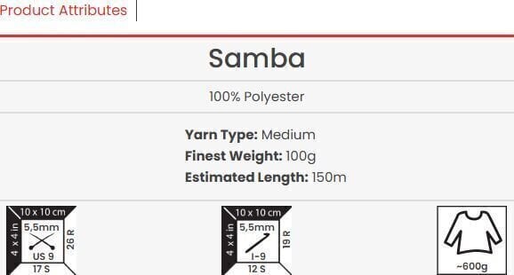 Pletacia priadza Yarn Art Samba 4 Pletacia priadza - 3