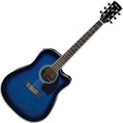Elektroakustická gitara Dreadnought Ibanez PF15ECE-TBS Standard SET Transparent Blue Sunburst Elektroakustická gitara Dreadnought - 1