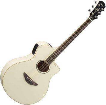 Chitarra Semiacustica Jumbo Yamaha APX600 Basic SET Vintage White Chitarra Semiacustica Jumbo - 2