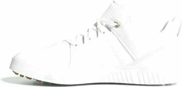 Calçado de golfe júnior Adidas Adicross PPF Junior Golf Shoes Cloud White/Silver Metallic/Gum UK 3,5 - 2