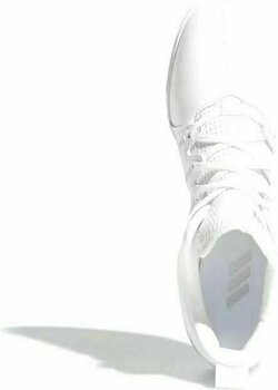 Chaussures de golf junior Adidas Adicross PPF Junior Chaussures de Golf Cloud White/Silver Metallic/Gum UK 3,5 - 5