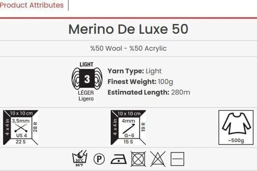 Kudumislõng Yarn Art Merino De Luxe 282 Kudumislõng - 3