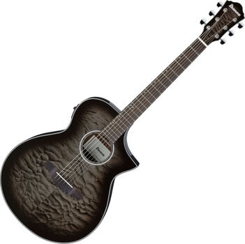 Jumbo Elektro-Akustikgitarren Ibanez AEWC16QA-TKH Standard SET Transparent Black Sunburst Jumbo Elektro-Akustikgitarren - 2
