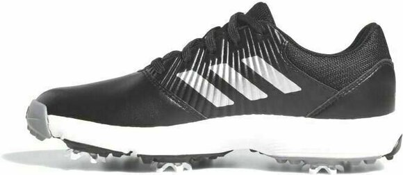 Juniorské golfové topánky Adidas CP Traxion Juniorské Golfové Topánky Core Black/Silver Metal/White UK 4,5 - 2