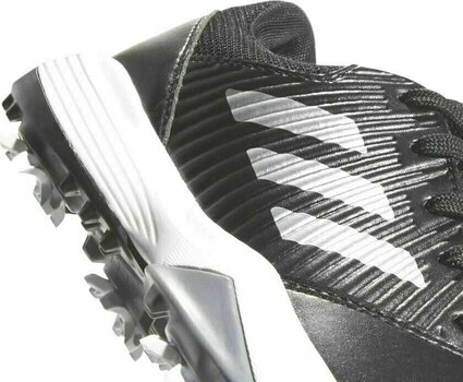 Chaussures de golf junior Adidas CP Traxion Junior Chaussures de Golf Core Black/Silver Metal/White UK 4,5 - 8