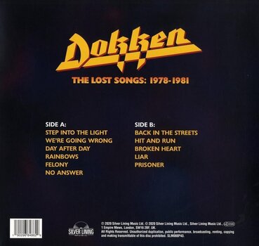 LP platňa Dokken - The Lost Songs: 1978-1981 (LP) - 2