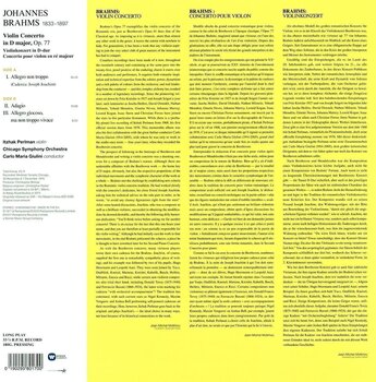 LP plošča Johannes Brahms & Itzhak Perlman & Chicago Symphony Orchestra & Carlo Maria Giulini - Brahms: Violin Concerto (180 g) (LP) - 2