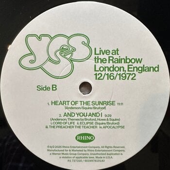 Disc de vinil Yes - Live At The Rainbow, London, England 12-16-1972 (LP) - 4