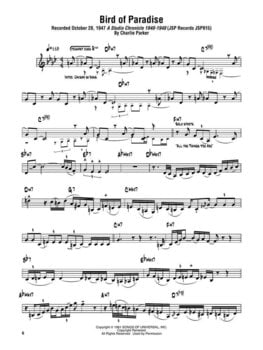 Notes Hal Leonard Charlie Parker Omnibook - Volume 2 Notes - 5
