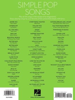 Noty Hal Leonard Simple Pop Songs Noty - 5